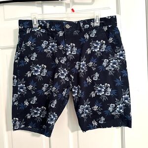 Denim and Flower Mens Casual Flat Front Shorts Size 34 waist 9” inseam